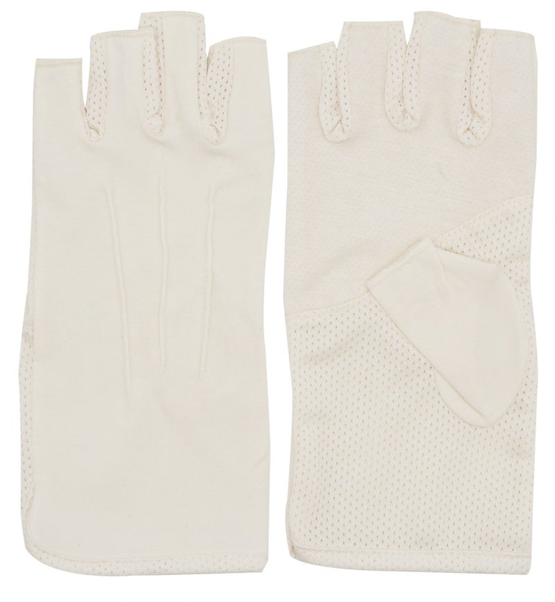 Bienvenu Mens Spring Summer Sunblock Fashion Fingerless Short Gloves Anti Slip Breathable Texting Gloves, Beige - Image 4